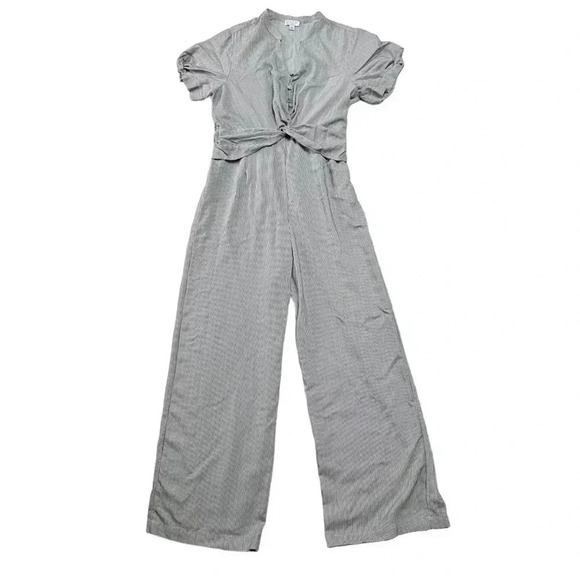 Anthropologie Current Air That’s A Wrap Striped Jumpsuit Ruched Tie Back Small - Picture 3 of 16